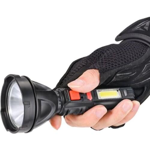 Powerful Super Bright Portable Led Flashlight Strong Light xpe Lamp Beads USB Rechargeable with COB Light Outdoor Searchlight