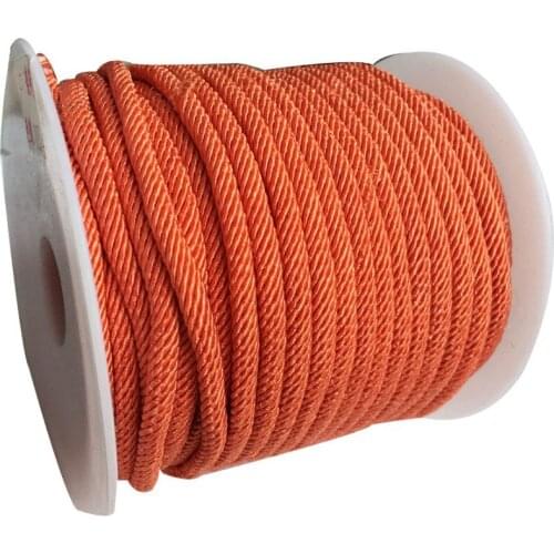 4-5mm Dk Coral Pink Twisted Twine Nylon Cord+DiY Craft Jewelry Accessories Macrame rope Bracelet Thread-25m/Roll