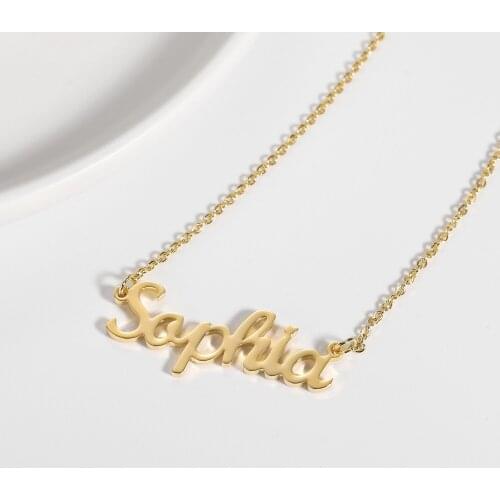 Customized Name Necklace Gold Siliver Rose Gold Name Necklace High Quality Stainless Steel Necklace For Women Gift