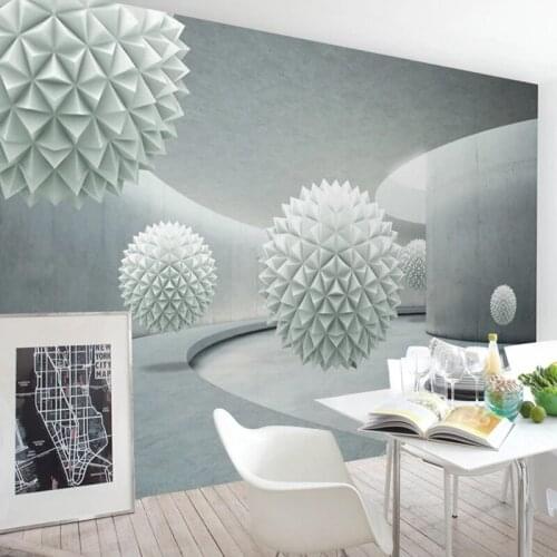 Custom Photo 3D Stereoscopic Circle Ball Building Space Mural Wallpaper Modern Living Room Dining Room TV Background Wall Fresco