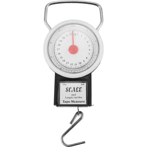 Portable Luggage Travel Scale Hanging Suitcase Hook 22kg 50lb Measuring Tape