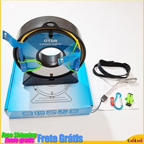 Portable Mini OTDR Launch Cable Box 500M 1Km 2Km ST/APC to ST/UPC Fiber Rings Blind Zone Eliminator SM 1310/1550nm ST APC to UPC