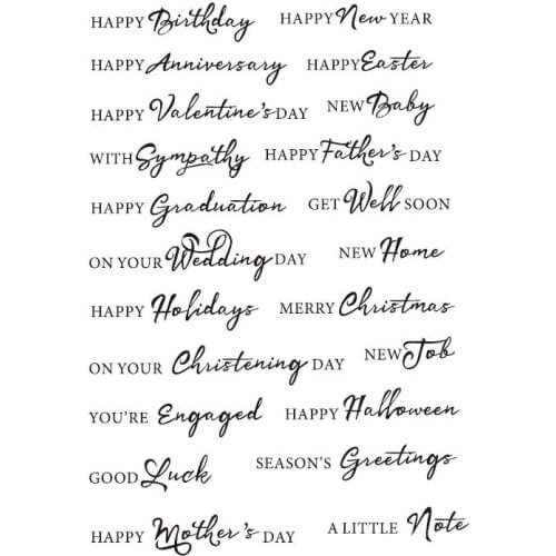 Holiday blessings Transparent Clear Silicone Stamp Seal DIY Scrapbooking photo Album Decorative Clear Stamp A0609