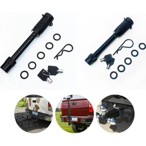 A70F Trailer Hitch Receiver Pin Lock with Rubber Cover Vehicle Traction Tools Single/Dual Hole Dumbbell Lock