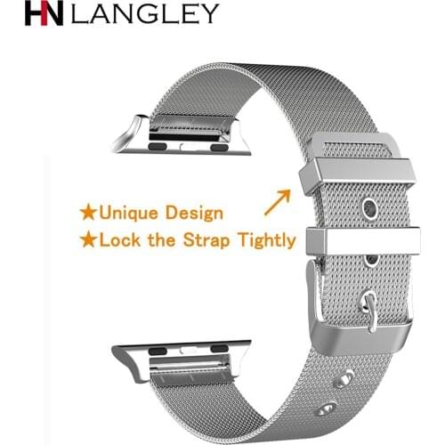 Milanese Loop Band for Apple Watch Series 4 3 2 1 For iWatch Band Strap Watchband Classic Buckle 44mm 42mm 40mm 38mm
