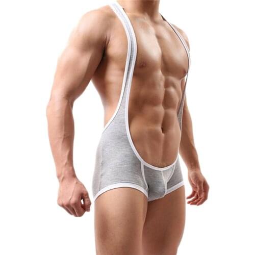 Richkeda Store New 2021 Sexy Mens Undershirts Modal Underwear Shorts Wrestling Singlet Bodybuilding Jumpsuits Bugle Pouch