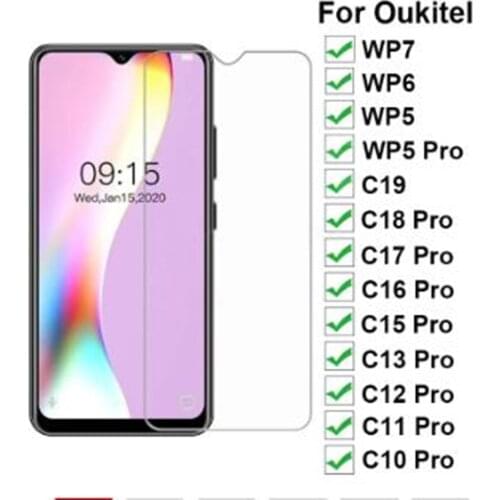 Glass For Oukitel C19 C18 C17 C16 C15 C13 C12 C11 C10 Pro Screen Protector Tempered Glass For Oukitel WP7 WP6 WP5 Pro Film