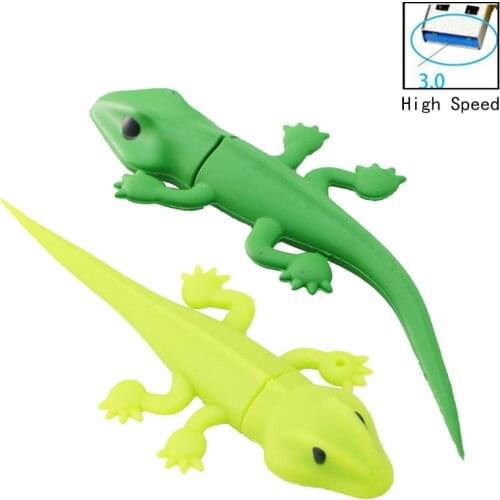 USB Flash Drive Green Lizard 4GB 8GB 16G 32GB 64GB Gecko USB 3.0 Flash Drive High Speed Memory Card USB Stick Disk Pendrive Gift