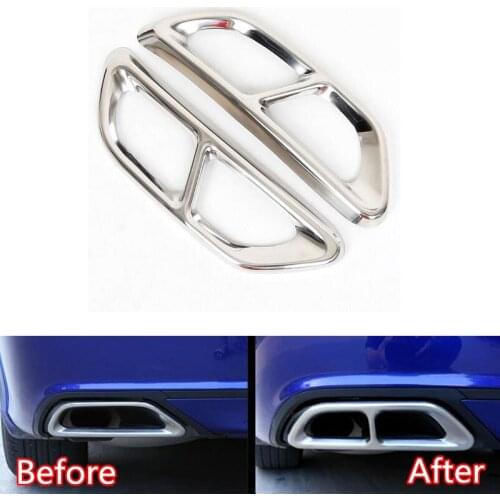 YAQUICKA For Honda Accord 10th 2018 Car Exterior Rear Tail Throat Frame Car Styling Accessories Stainless Steel 2pcs/set