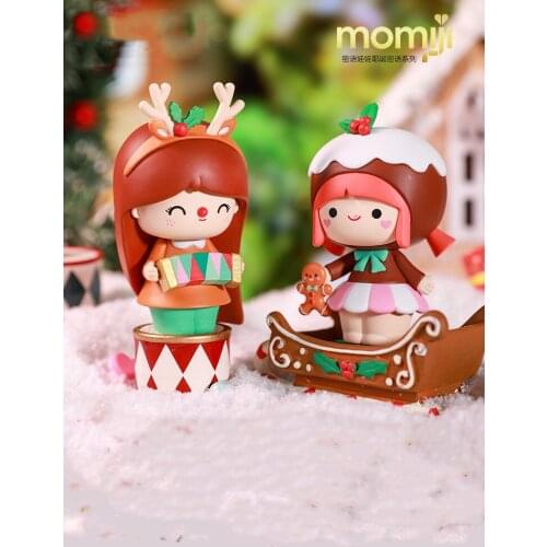 Mystery Box Pop Mart Specific Figure character Momiji Christmas Opened Blind Box Kawaii Toy Home Accessories Girl Gift