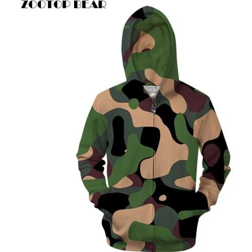 ZOOTOP BEAR Mens Camouflage Hoodies