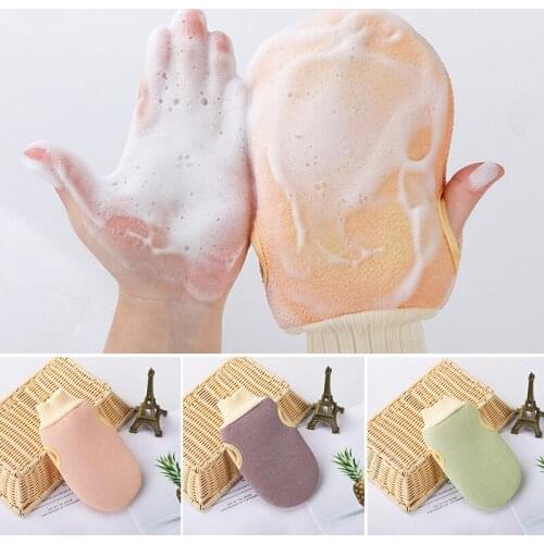 1 Piece Exfoliating Bath Glove Two-sided Shower Exfoliator Dead Skin Removal Scrubber for Spa Body Cleaning FP8