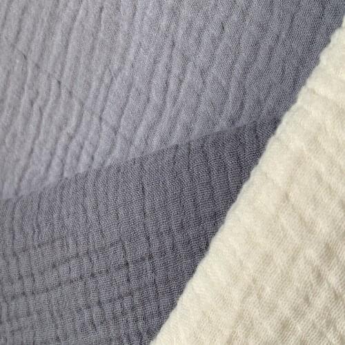 Natural 100% Cotton double Gauze Soft Fabric 135 cm 50'' width 130 gsm baby blanket sewing fabric 2 meters for sample test CD04A