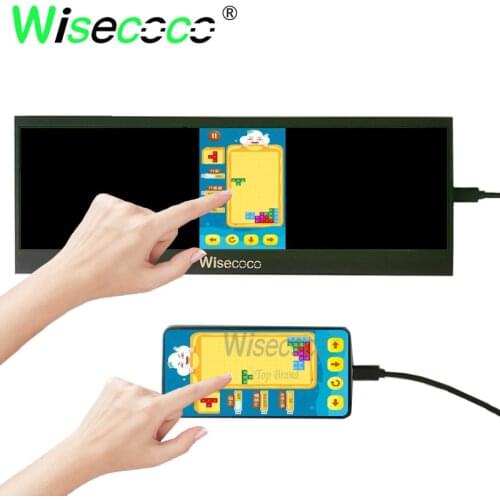 Type-c 14 Inch 4K 3840X1100 DIY IPS LCD gaming console Panel dengan 60Hz Controller Board USB-C interface
