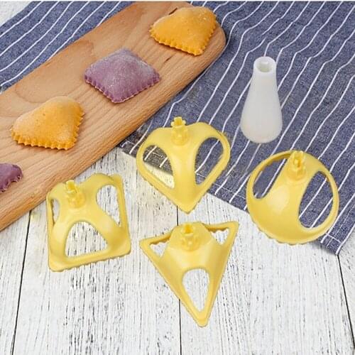 4pcs/set Plastic Dumpling Molds 4 Shapes Dumpling Press Tool Chinese jiaozi Kitchen Tool Cooking Pastry Dumpling Mold 2020 NEW