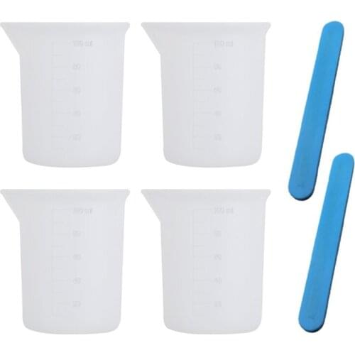 6Pcs Resin Glue Tools Set Measuring Cups Stirring Sticks UV Epoxy Resin Tool Kit