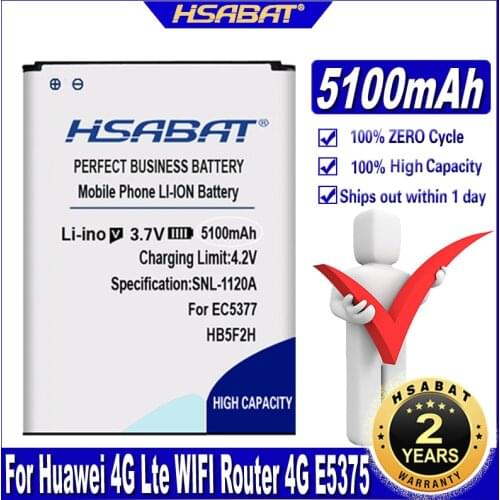 HSABAT 4900mAh HB5F2H Battery Use for HB554666RAW Huawei 4G Lte WIFI Router 4G E5375 EC5377 E5373 E5330 E5336 E5351 E5372 E5356