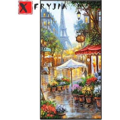 Diamond Painting Romantic natural town scenery Kit Diamond Embroidery Full Square Beaded DIY Rhinestones Art Decor For Home