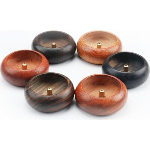 Fragrance Lamps Mini round wooden incense stick buddhist articles bowl type incenses holder Wood Censer Home Decoration SN358