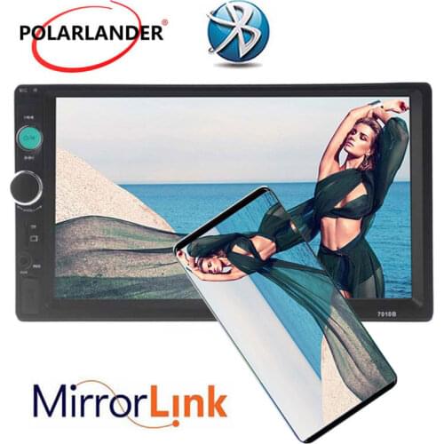 Mirror Link 7 Inch 2 Din Touch Screen MP4 MP5 Radio Player Car Bluetooth Radio USB/TF/FM/Aux Radio Stereo With Rear View Camera