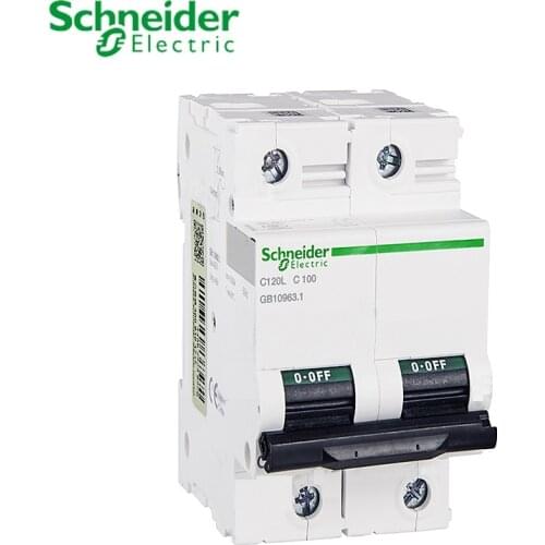 Schneider electric High power Circuit Breaker C120L 2p C type 63A 80A 100A 125A 15kA A9N19833/40/48/56