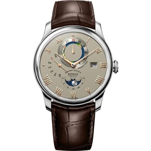 BORMAN Luxury Watch For Men,Fashion Mens Automatic Watches Self Wind Mechanical Wristwatch 50M Waterproof Sapphire Mirror Clock