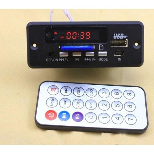 Digital led 5V MP3 decode board with 2*3W amplifier + remote control/ usb SD fm Radio