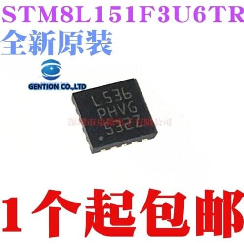 10PCS STM8L151F3U6TR STM8L151F3U6 silk-screen L536 UFQFPN-20 in stock 100% new and original
