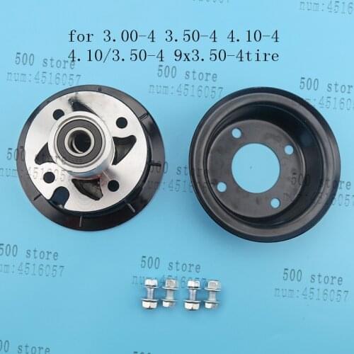 Electric Scooter 3.00-4 3.50-4 4.10-4 4.10/3.50-4 9x3.50-4'' wheel rim 4 inch alloy 6202 bearing hub fit MiNi Moto ATV Go Kart