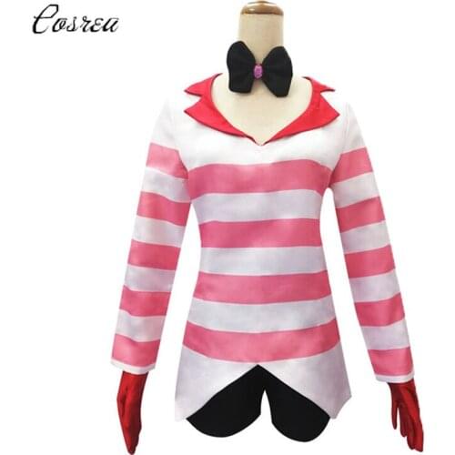 Adult Hazbin Cosplay Hotel ANGLEDUST Carnaval Costume Halloween Christmas Outfits Disfraz Long Sleeves Tops Shorts Girls Women