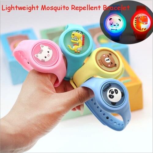 Lovely Cartoon Mosquito Repellent Bracelet for Kids Lightweight Mosquitoes Insect Repellent Watch Outdoor Graden Mosquito Killer