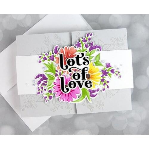 Mmao Crafts Metal Steel Cutting Dies New Lot‘s of love letter Stencil For DIY Scrapbooking Paper/photo Cards Embossing Dies