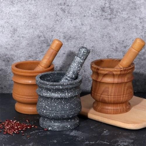 Creative Granite Pestle Mortar Set Stone Herbs Bowl Pepper Mill Spice Grinder Household Garlic Masher Kitchen Cooking Tools