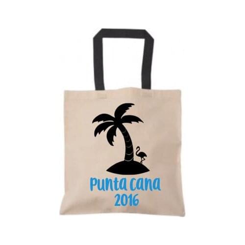 Set of 6 Personalized text Palm Tree flamingo wedding gifts tote bags Bachelorette bridal shower Champagne Party favors pouches