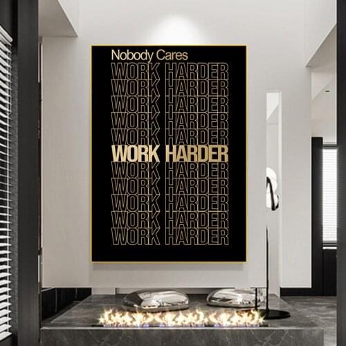 Office Lnspirational on the Wall Art Canvas Painting Letters Poster Prints Wall Picture Modern Aisle Living Room Home Decoration