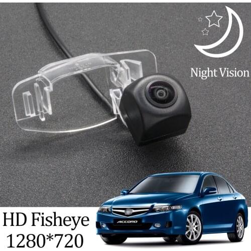 Owtosin HD 1280*720 Fisheye Rear View Camera For Honda Accord 7 2002 2003 2004 2005 2006 2007 Car Reverse Parking Accessories