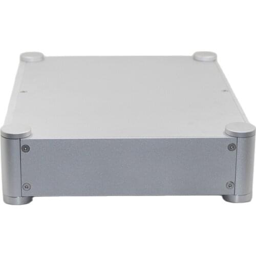 Size W320 H76 L250 Full Aluminum Power Amplifier Chassis Preamp Case DIY Silver Headphone Box Pre Amp 3206