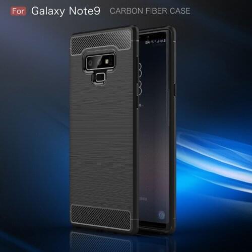 Shockproof Luxury Silicone Cases For Samsung Galaxy Note 9,Note 8 Case Cover Carbon Fiber Soft Back Phone Cover funda Coque Etui