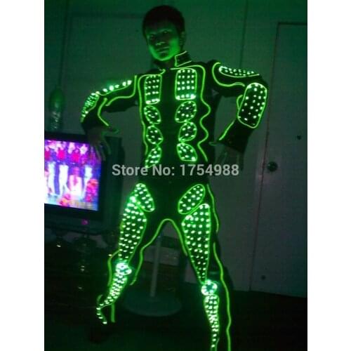 Glowing kryoman LED Luminous robot costume Illuminated David Guetta Kryoman Robot Suit for Night Clubs & Parties
