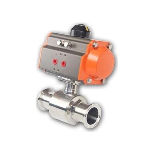 3/4" Sanitary Stainless Steel 304 Tri-Clamp Ferrule Type Pneumatic Ball Valve