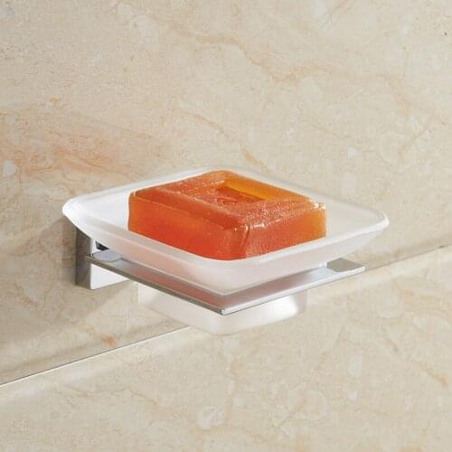 Vidric Bathroom Accessories Golden/Chrome Soap Dishes Soap Holder Wall Mounted Soap Case Home Decoration