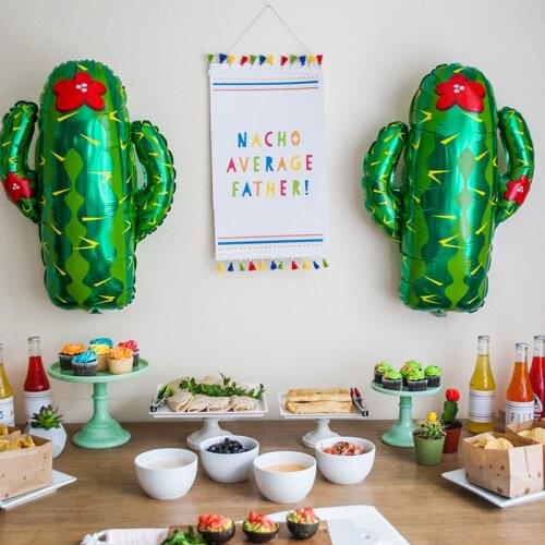 Cactus Balloon Mexican Party Balloons Decorations Tropical Summer Party TACO BOUT LOVE Fiesta Cactus Helium Foil Balloons Taco