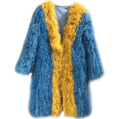 2017 High Quality Real Fur Coat Fashion Genuine Rabbit Fur Overcoats Elegant Women Winter Outwear Stand Collar Rabbit Fur Jacket