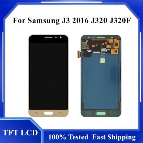 For Samsung Galaxy J3 2016 J320 J320F J320FN J320H J320M LCD Display Touch Screen Digitizer Replacement For j320f Can Aadjust