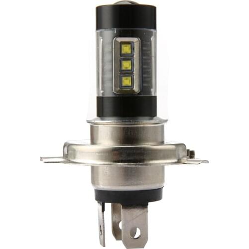 1PCS slivery Body Auto Fog Lamp H4 LED Bulb 12V Super Bright White H4 2525 80W LED Fog light bulbs Headlight for Car