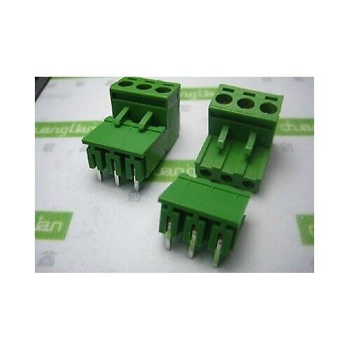 10pcs Block Terminal Wire Connectors 2EDG 5.08-3P 90 Degree