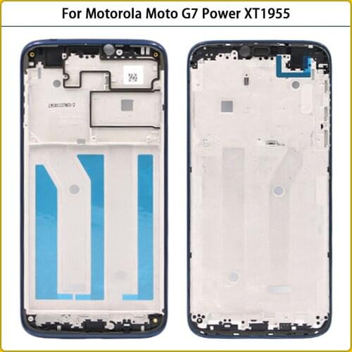 10PCS For Motorola Moto G7 Power XT1955 Middle Frame LCD Supporting Plate Housing Frame Front Mid Bezel Faceplate Bezel Replace