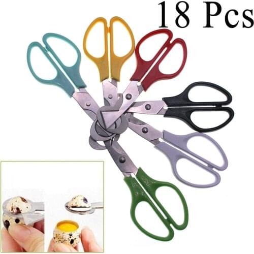 18PCS Bird Egg Scissor Stainless Steel Quail Pigeon Cutter Shell Cigar Opener Cracker Kitchen Clipper Housewife Knife BladeTool