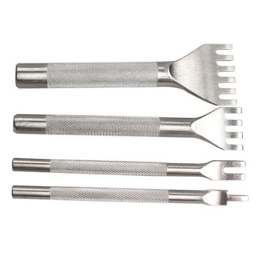 4Pcs Prong Leather Craft Tools Hand Tool Hole Punches Stitching Punch Tool Leather Tools