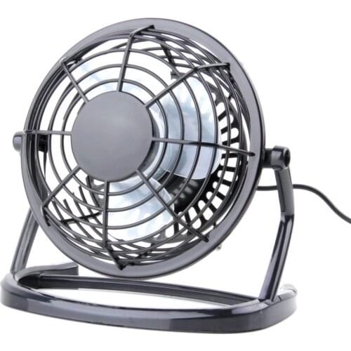 Car Portable DC 5V Small USB 4 Blades Cooler Cooling Fan USB Mini Fans Operation Super Mute Silent PC